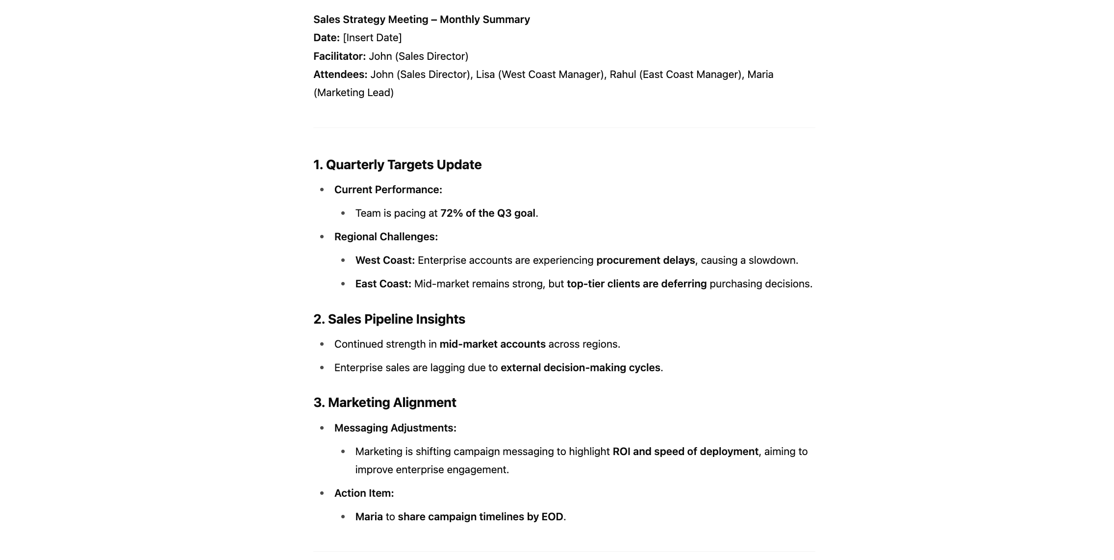 meeting minutes
