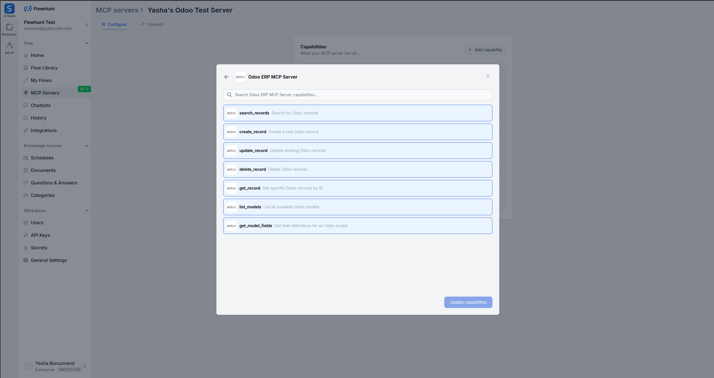 FlowHunt Odoo Integration