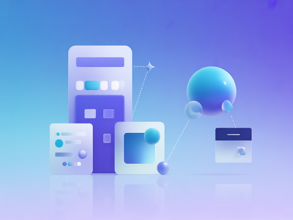 Minimalist vector of app and user management SaaS interface