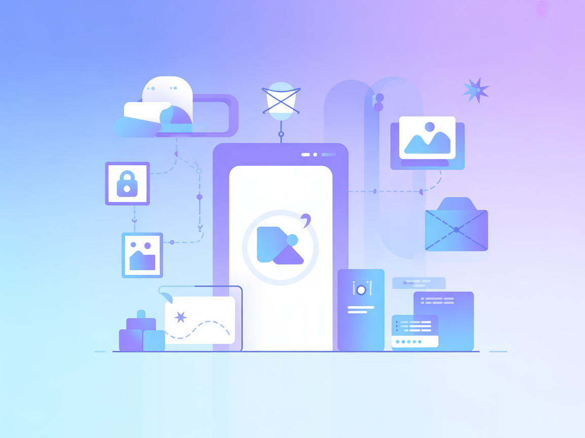 Minimalist vector image of file search for attachments