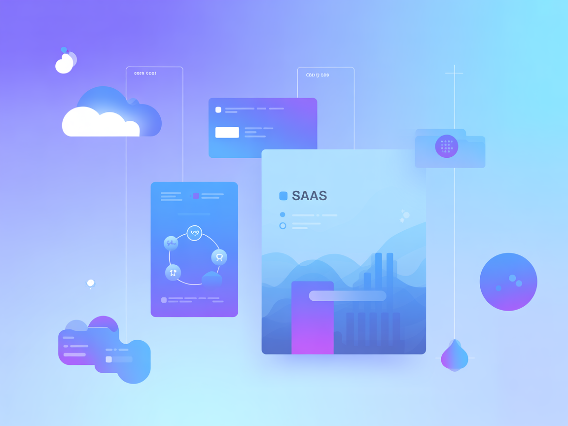 Minimalist blockchain and NFT SaaS vector illustration