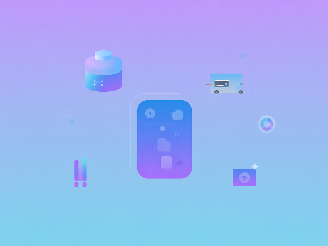 Minimalist vector illustration representing AI integration with CircleCI