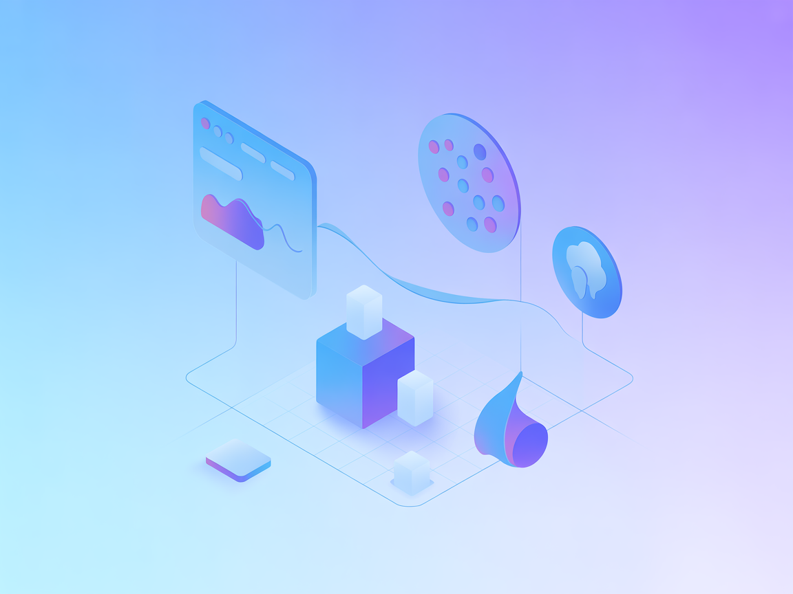 Minimalist vector illustration representing collaborative SaaS management