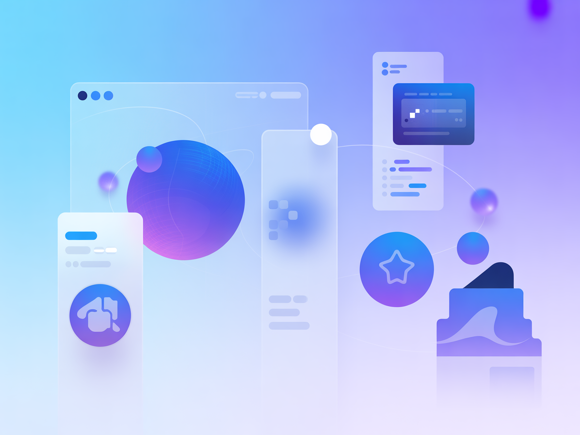 Secure AI database access vector illustration