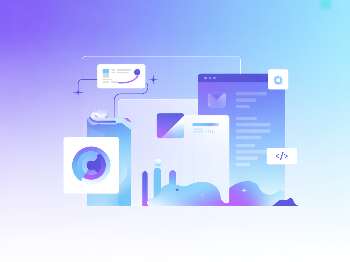 Minimalist SaaS vector image showing software impact analysis