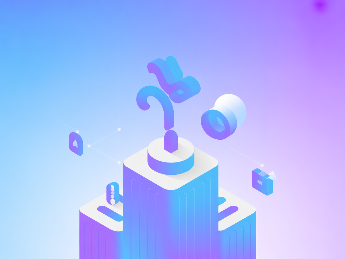 Minimalist SaaS gradient environment with icons for data extraction and integration