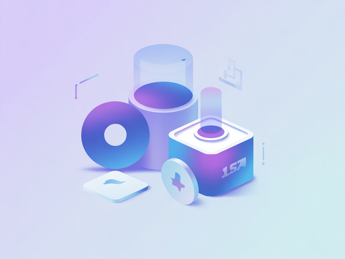 Minimalist SaaS vector showing document management and AI search