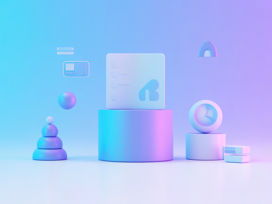 Minimalist vector illustration representing AI and automation integration