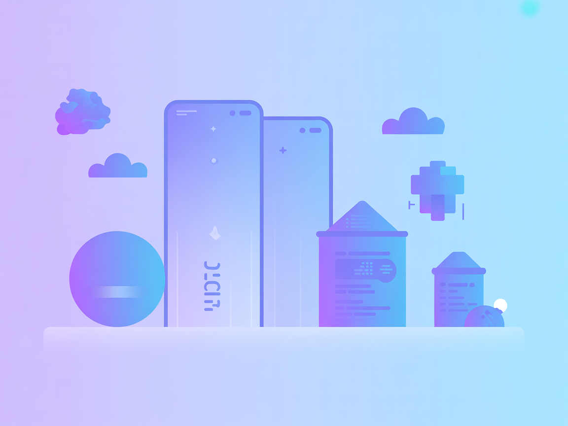 Minimalist vector illustration of API integration and search functionality