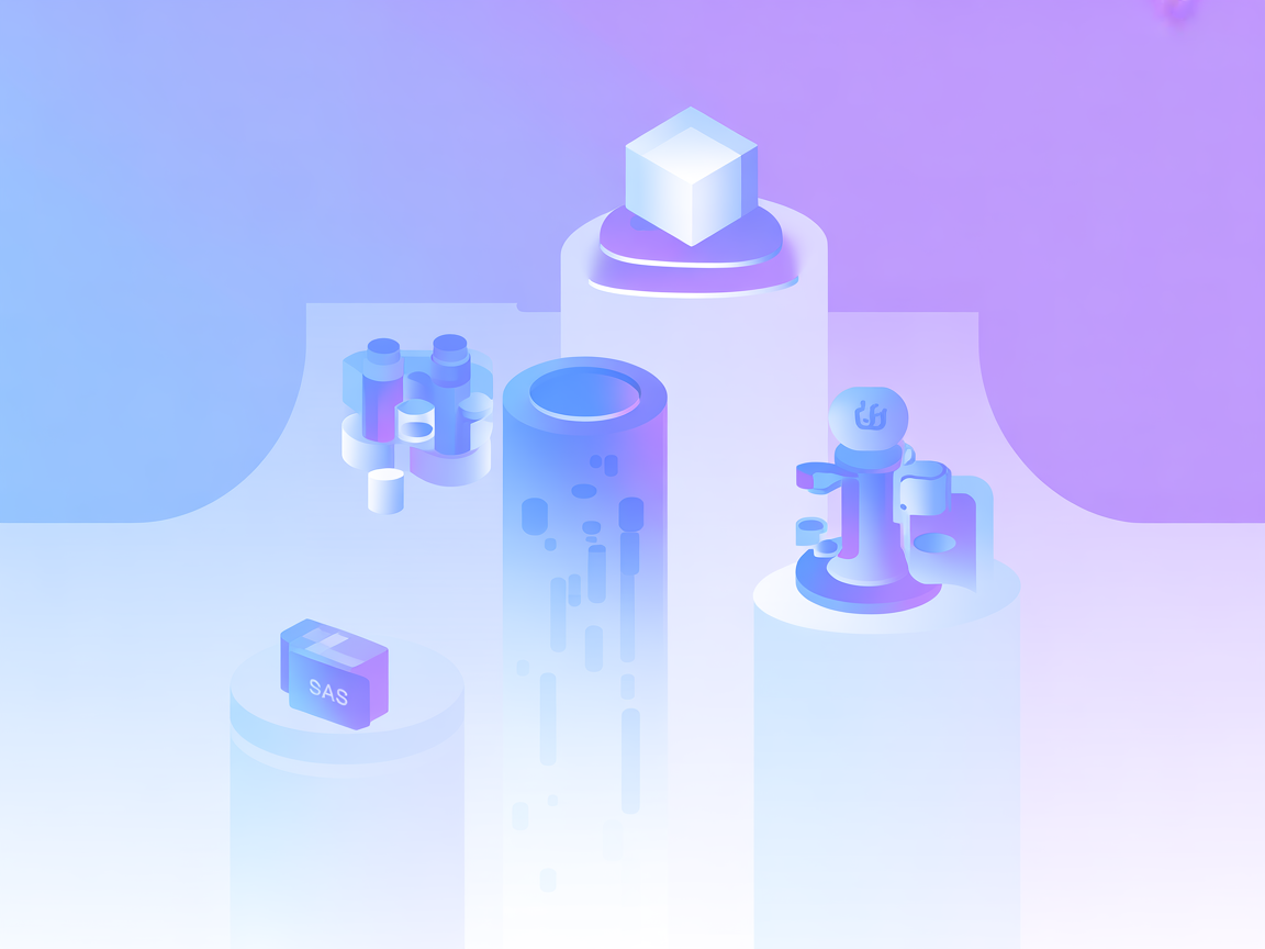 Minimalist vector showing AI connecting to multiple databases
