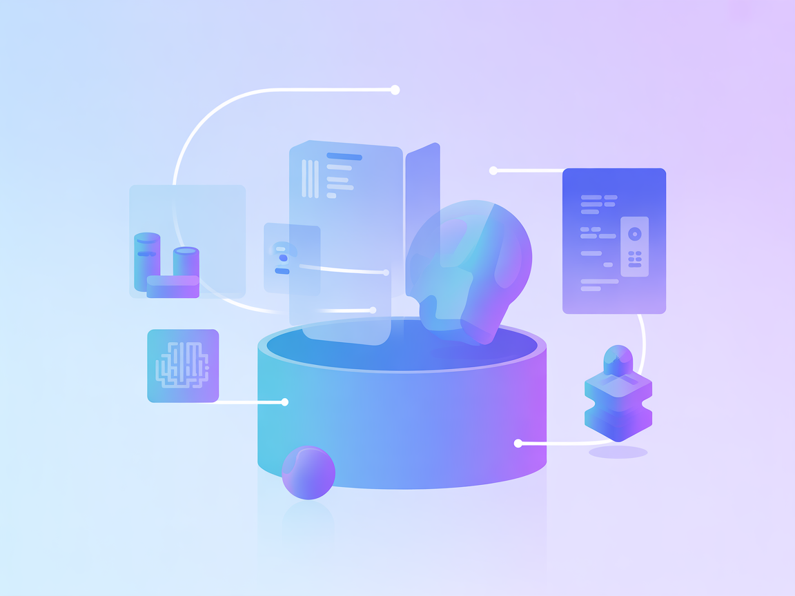 Minimalist vector showing AI agent marketplace integration