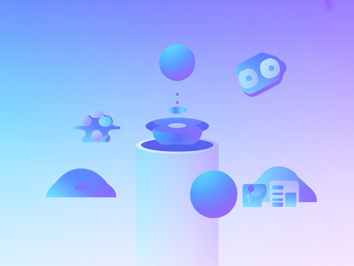 Vector image with remote desktop and macOS icons in a SaaS environment