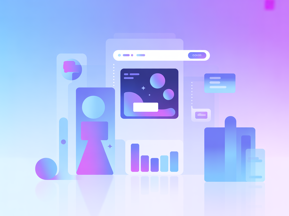 Vector illustration: engaging visual goal management interface