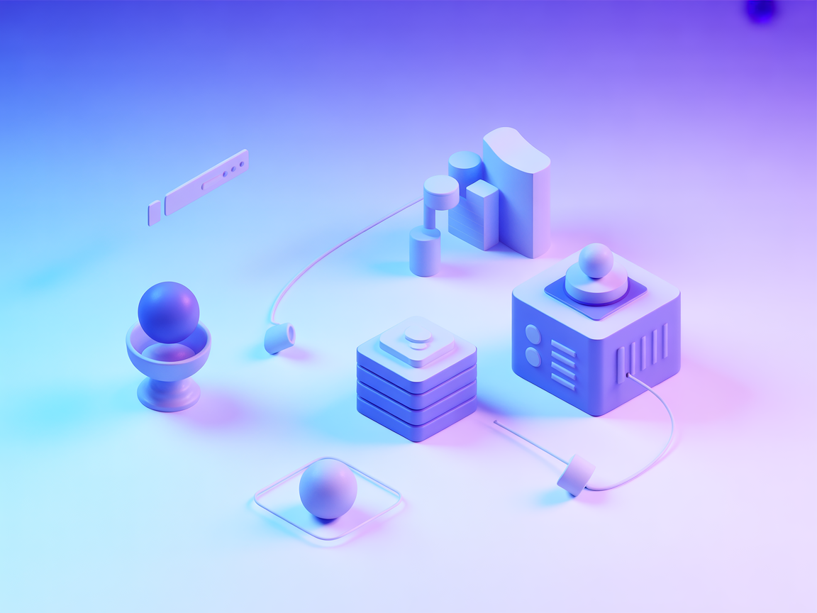 Minimalist illustration symbolizing integration and workflow control