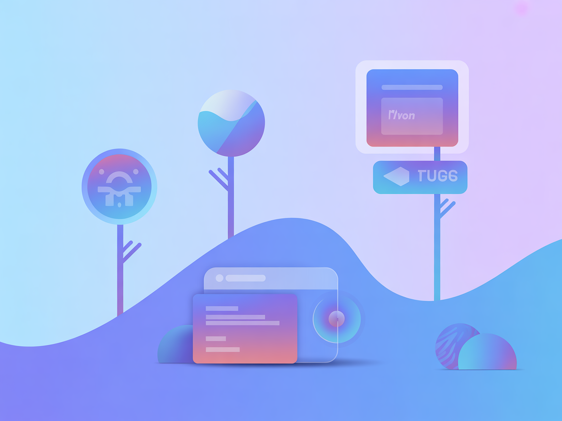 Minimalist vector illustration representing automated crypto token swaps on Solana blockchain