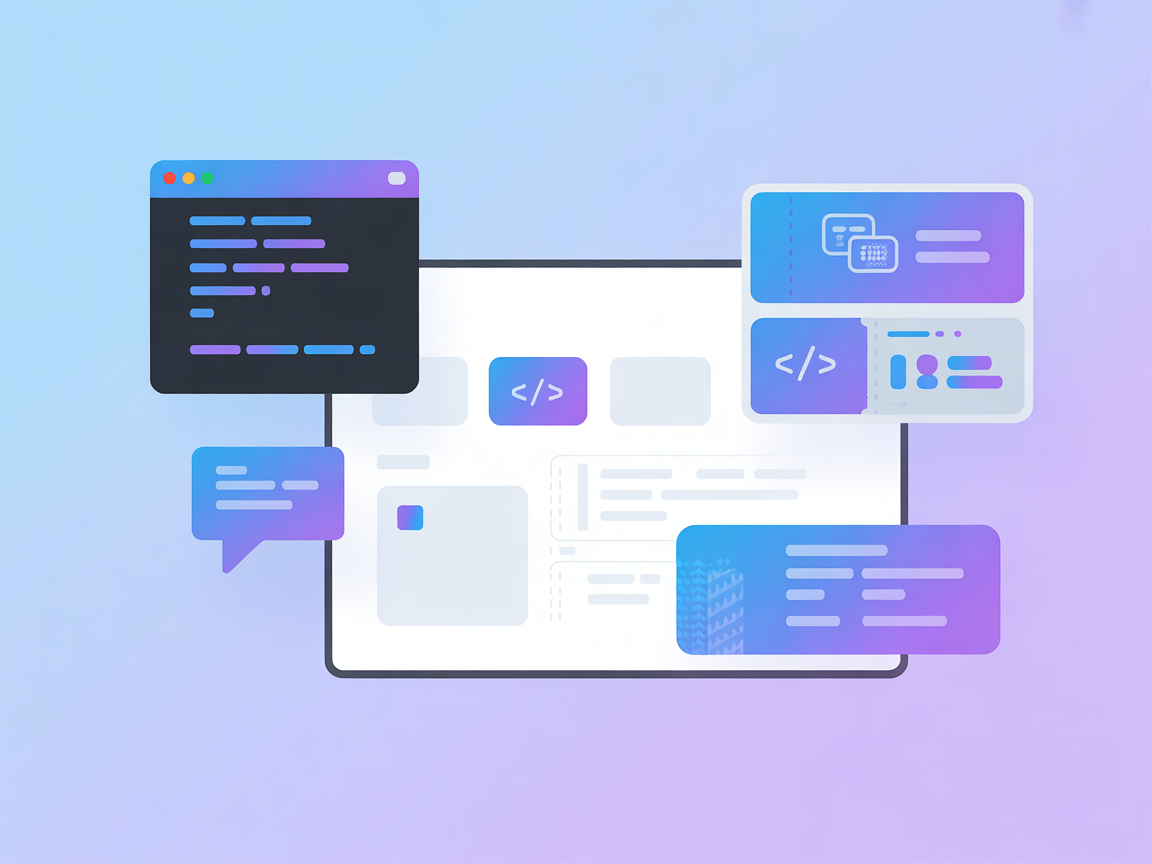 Minimalist SaaS illustration for JSON and text outputs