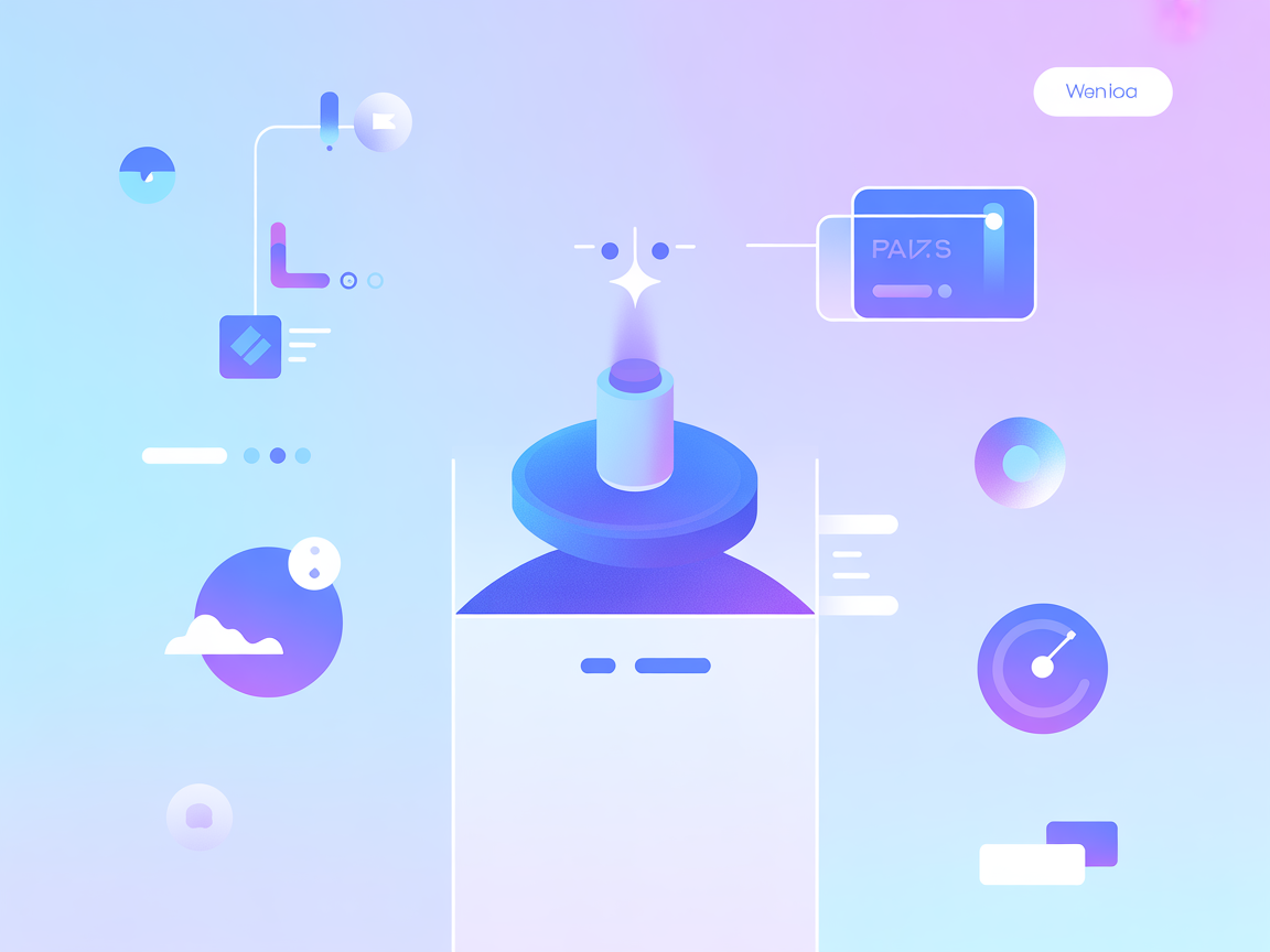 Minimalist vector showing flexible configuration for APIs