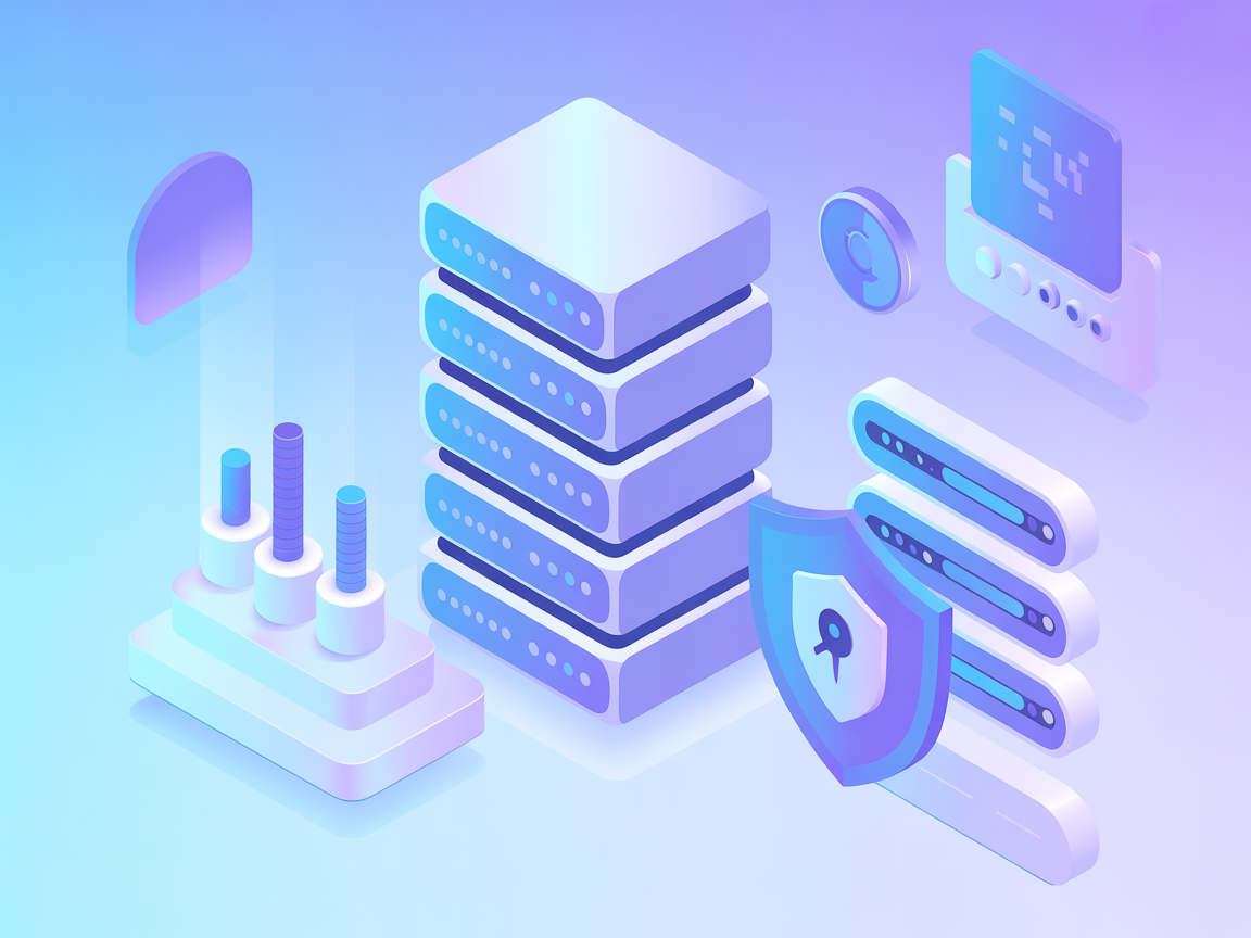 Minimalist S3 storage management vector illustration