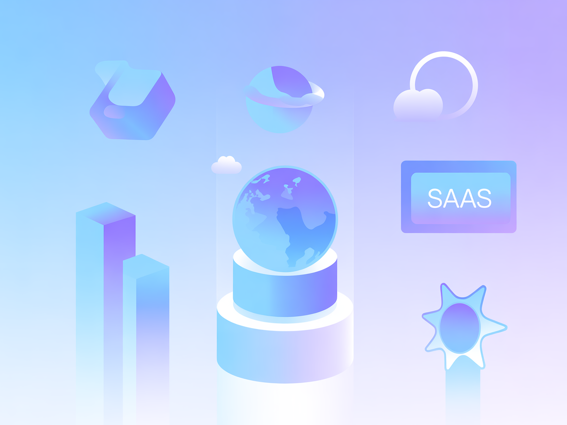 Minimalist vectorized SaaS illustration showing secure database interaction