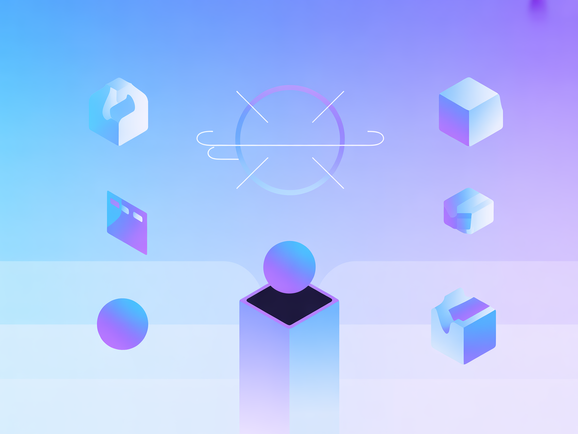 Minimalist SaaS vector with cloud and database icons