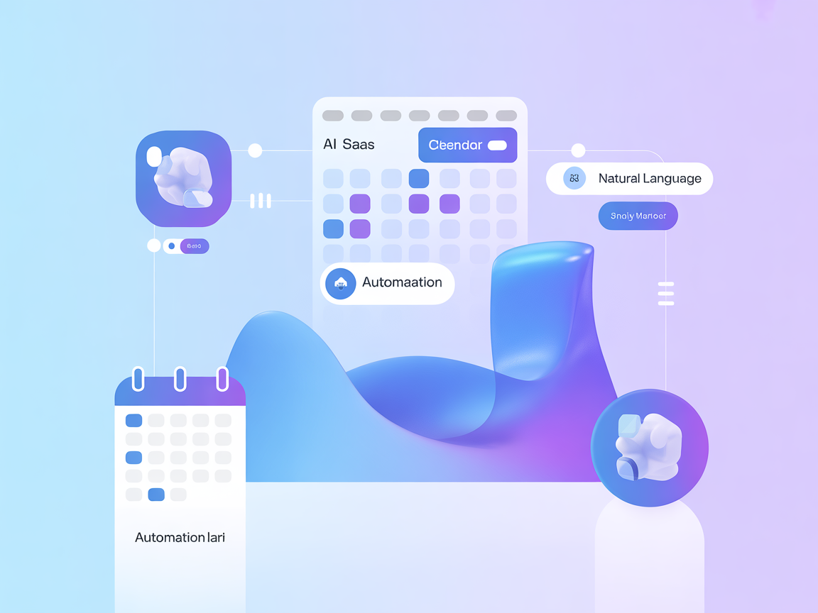 Minimalist AI Apple Calendar integration illustration