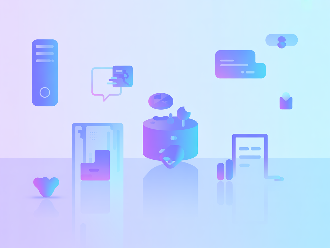Minimalist SaaS vector illustration for inbox management AI server
