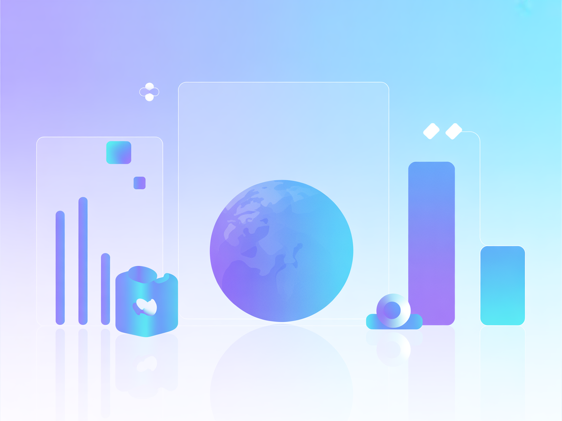 Vector image showing connected Azure cloud services with AI symbols