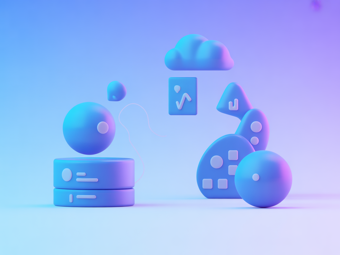 Minimalist vector of SaaS integrations and workflow automation