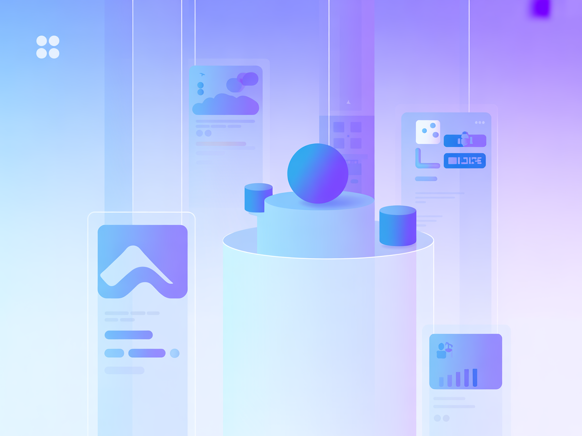 Vector icon showing AI-powered database retrieval