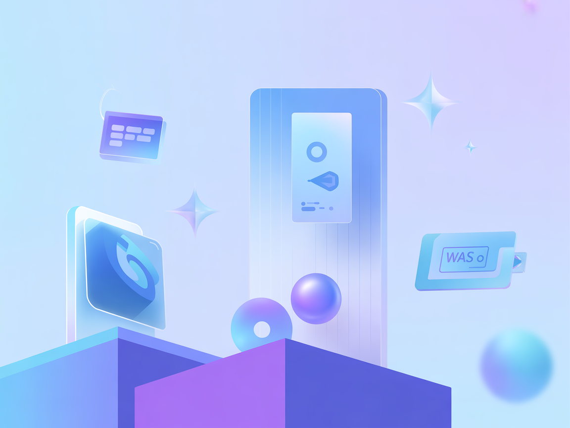 Minimalist blue and purple gradient SaaS illustration representing Cognee MCP AI agent integration