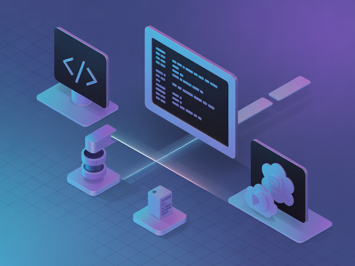 Minimalist vector representing plugin installation and configuration