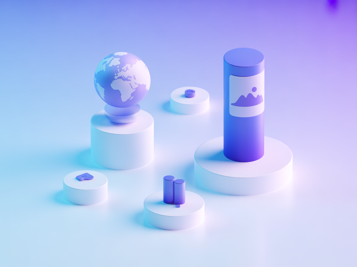 Minimalist vector showing cloud deployment and configuration