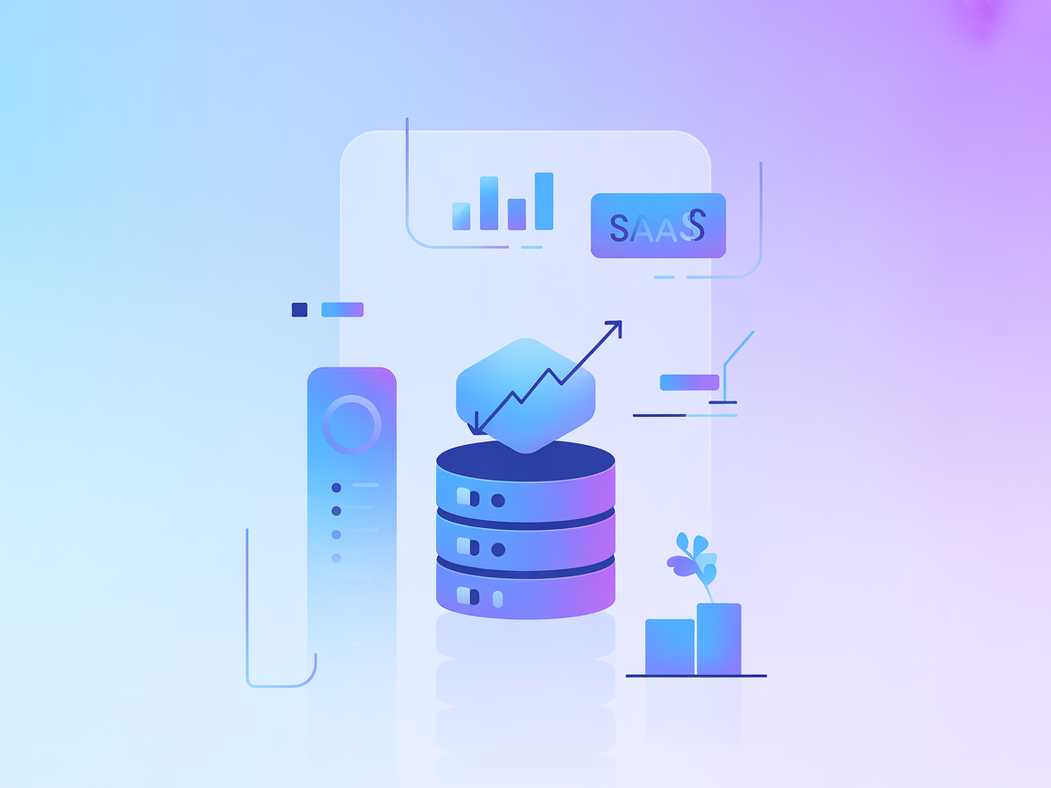 Minimalist vector image showing server transforming data into charts