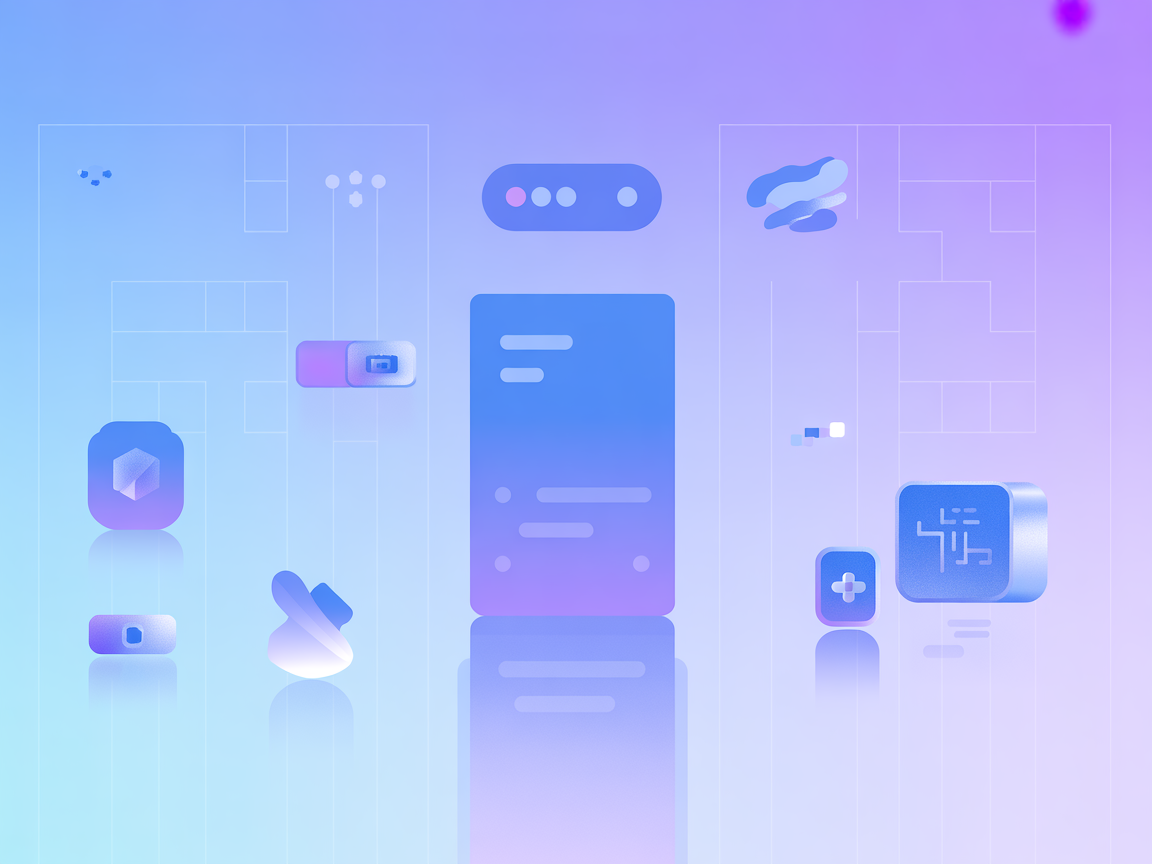 Minimalist vector illustration representing generative AI CAD automation