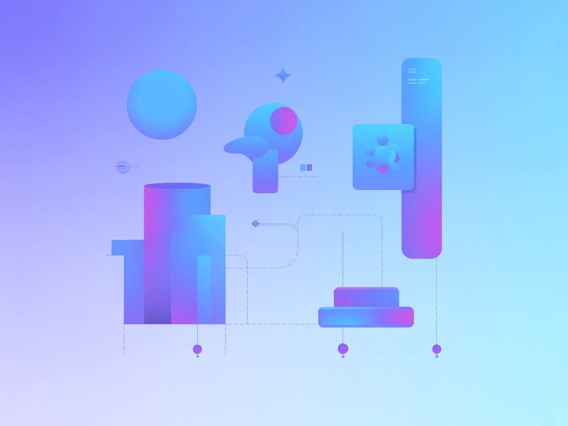 Minimalist vector illustration representing Netdata MCP integration with AI assistants