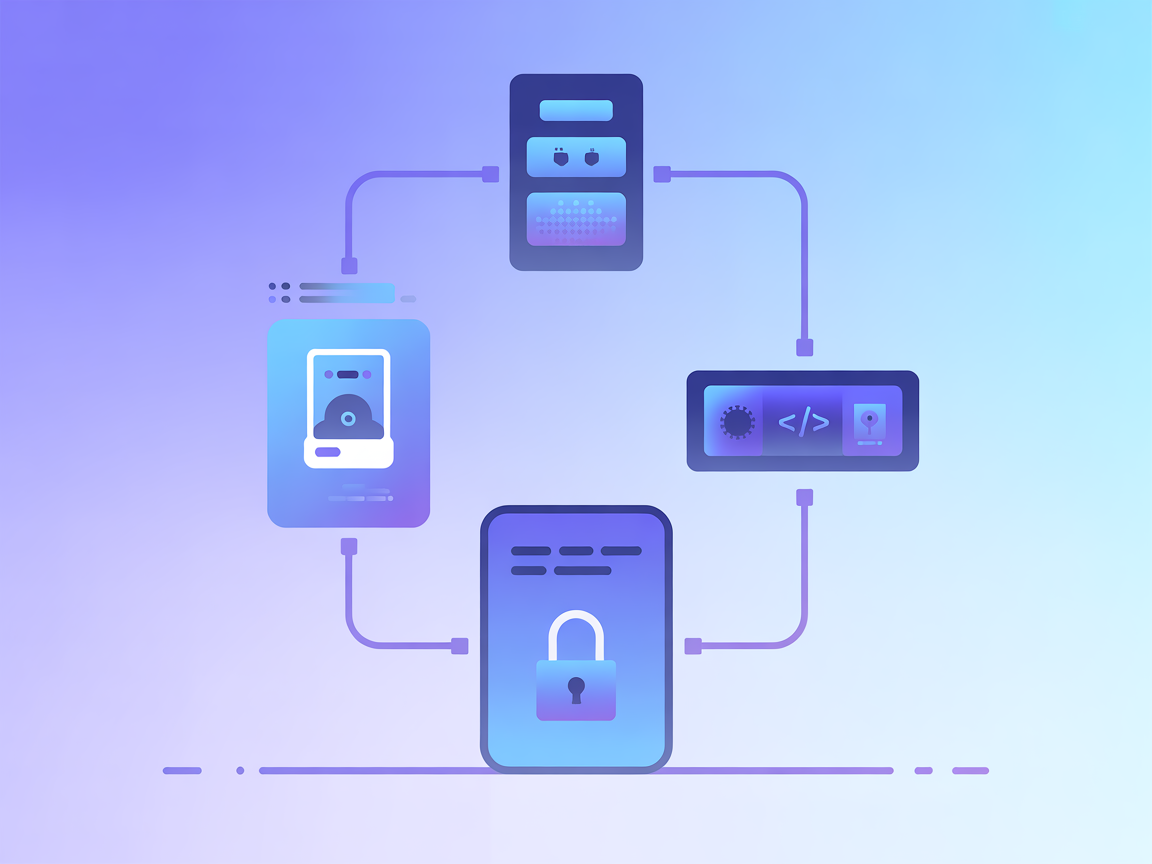 Minimalist vector showing cloud sync, notebooks, and automation