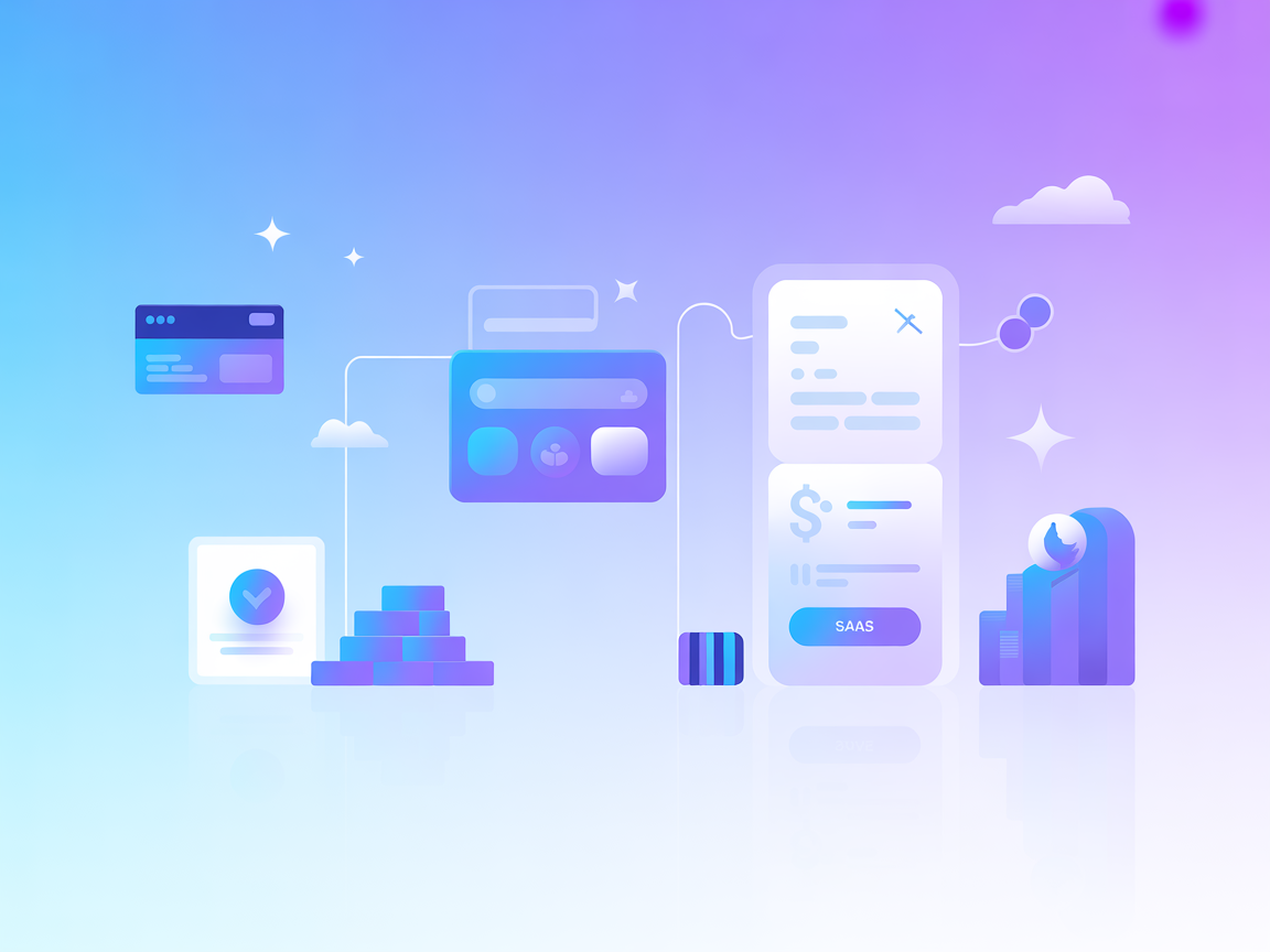 Minimalist SaaS payment integration vector illustration