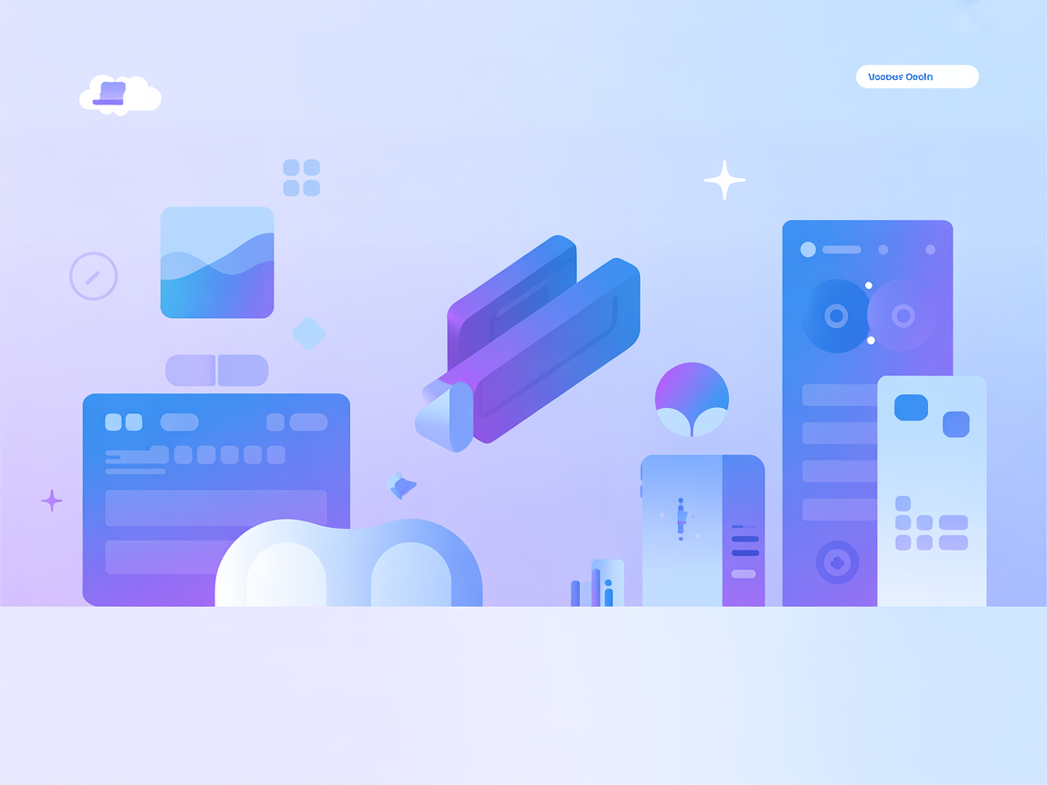 Minimalist blockchain integration illustration