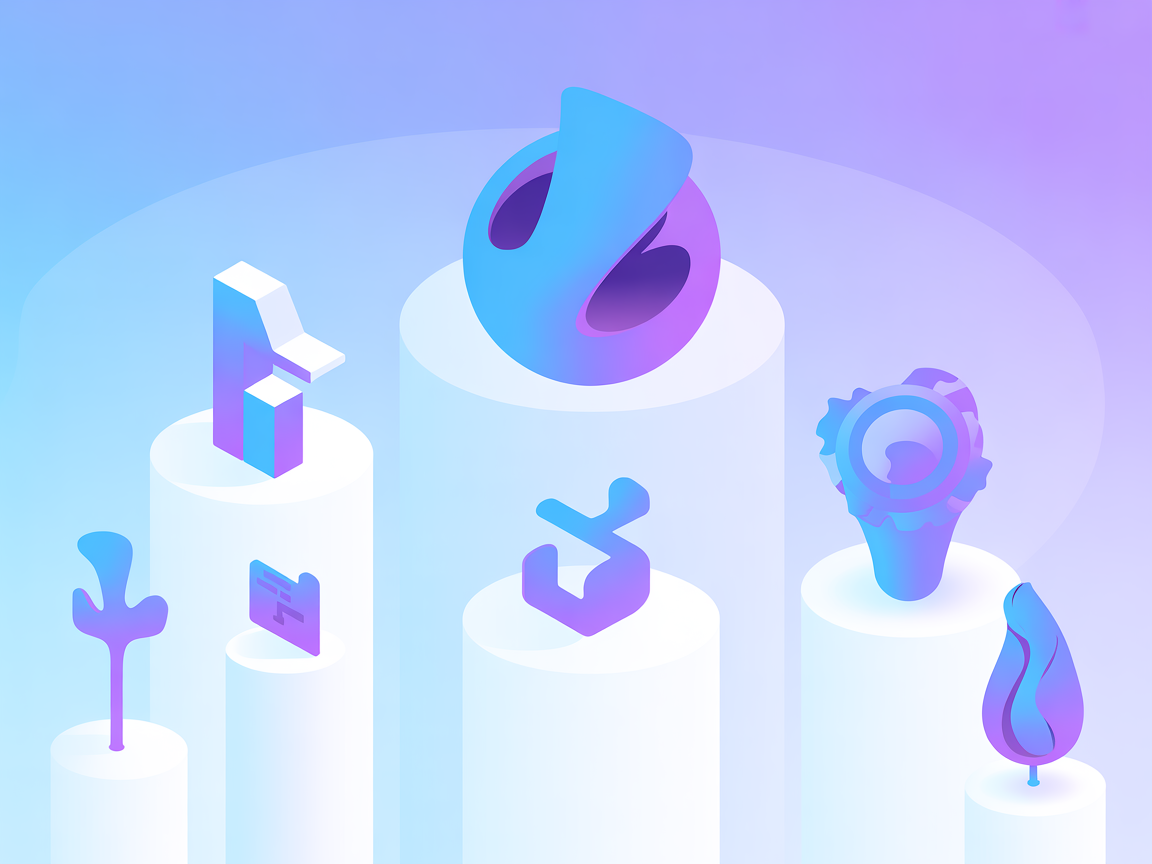 Minimalist illustration of an AI agent automating blockchain operations