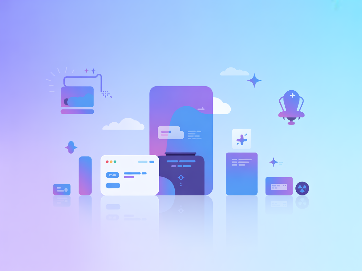 Minimalist illustration of AI automating design tasks