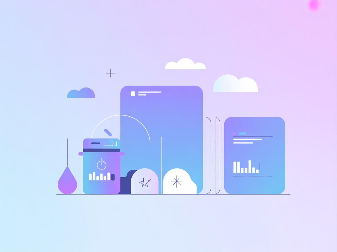 Minimalist workflow automation illustration