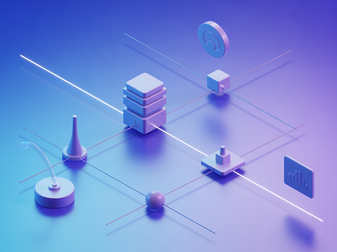 Vector image showing real-time streaming, server endpoints and cloud integration