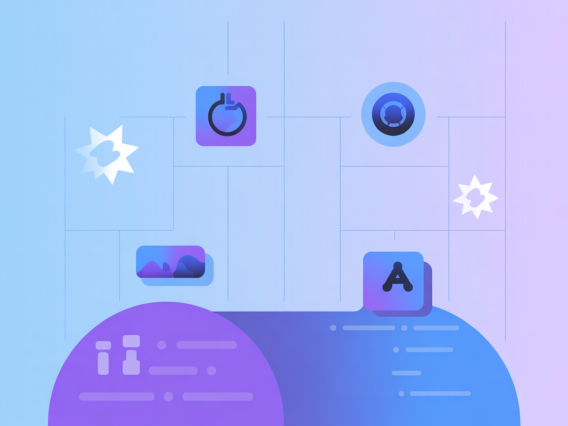 Minimalist vector with AI agent selecting and running tool patterns