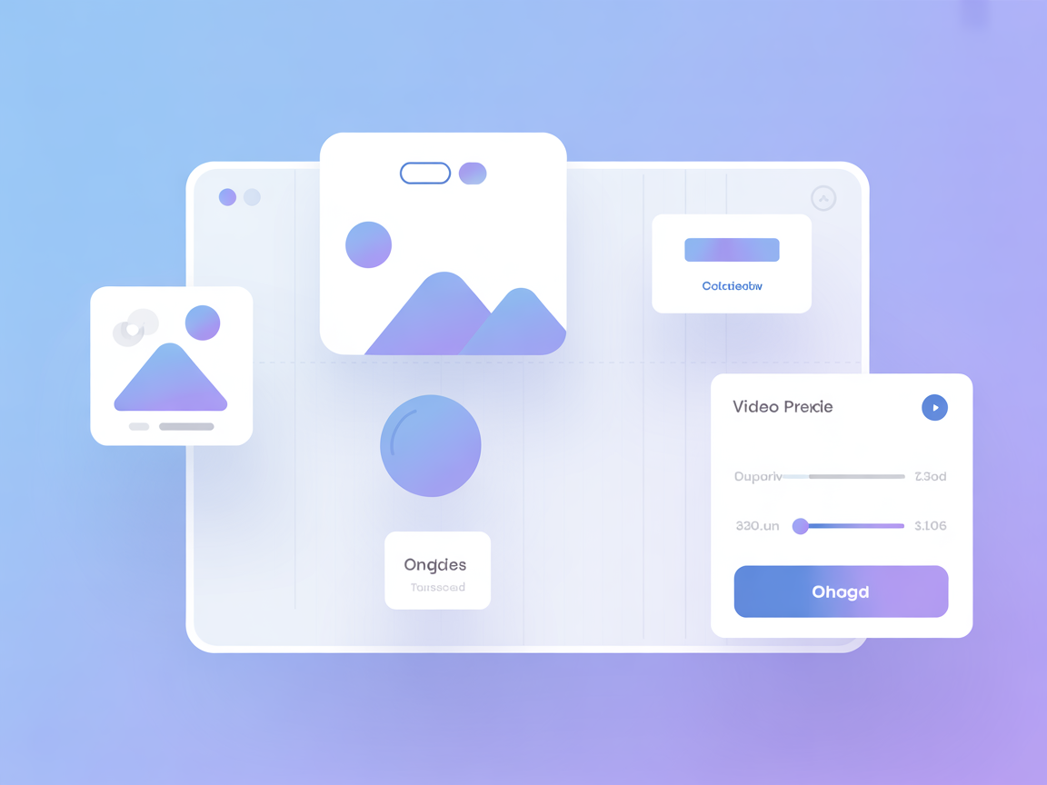Minimalist vector illustration of camera connections and instant capture