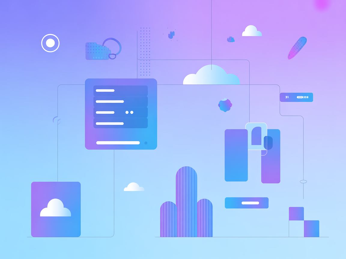 Minimalist PromptPilot AI agent SaaS vector illustration