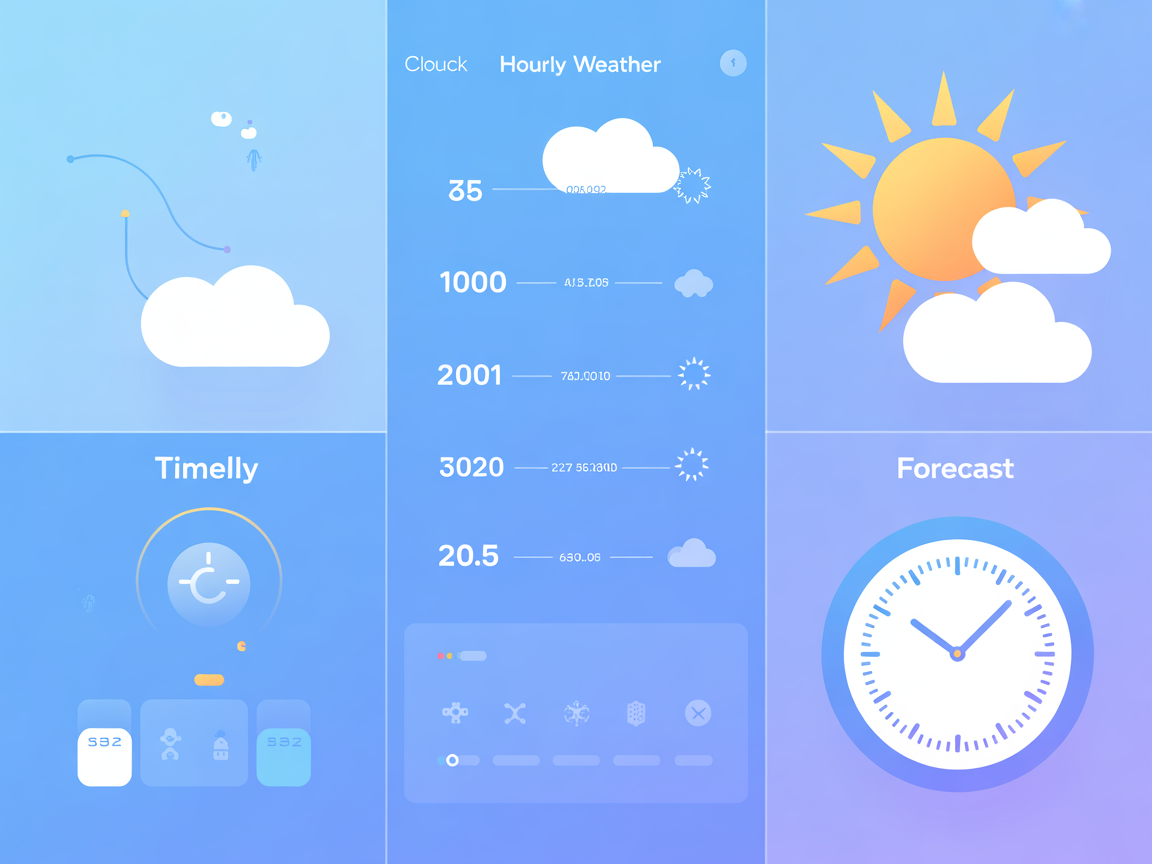 Hourly weather forecast illustration