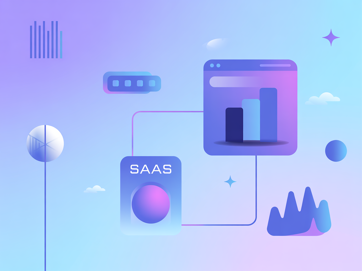 Minimalist vector image representing AI-powered image generation for SaaS