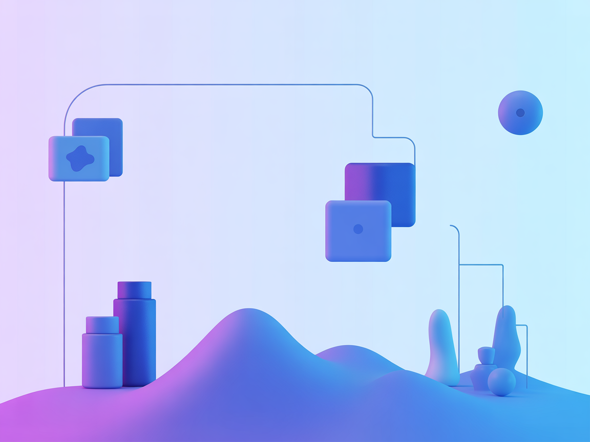 Minimalist vector illustration of AI interacting with cloud databases