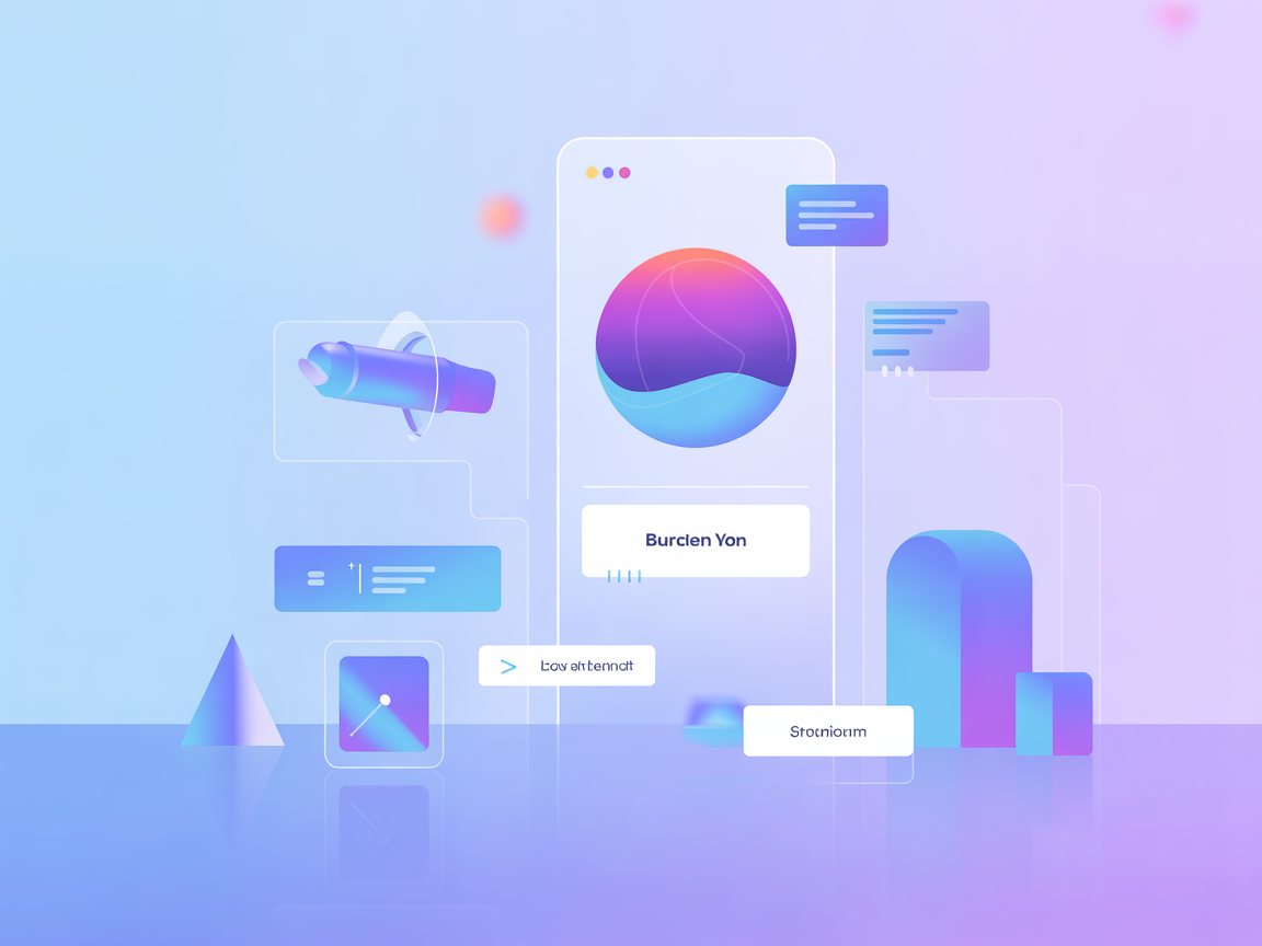 Minimalist vector showing simulator management and automation