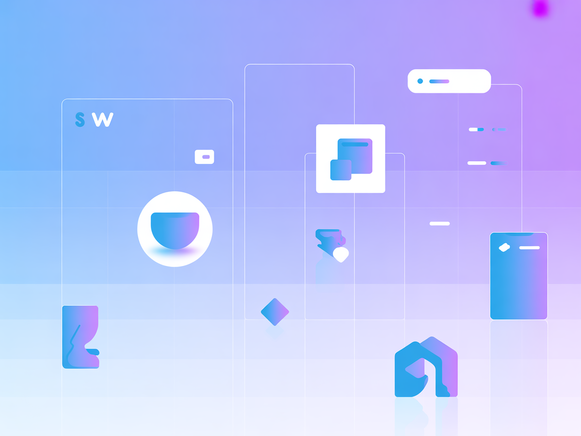 Minimalist Figma MCP AI integration illustration